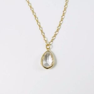Lovely Gold Plated Teardrop Necklace